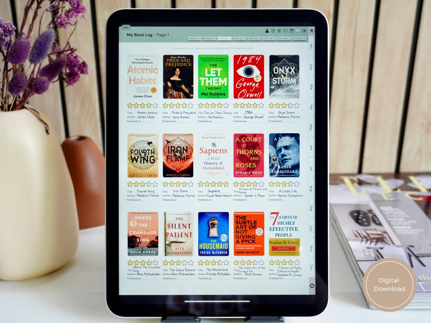 Mindful Reading Digital Journal