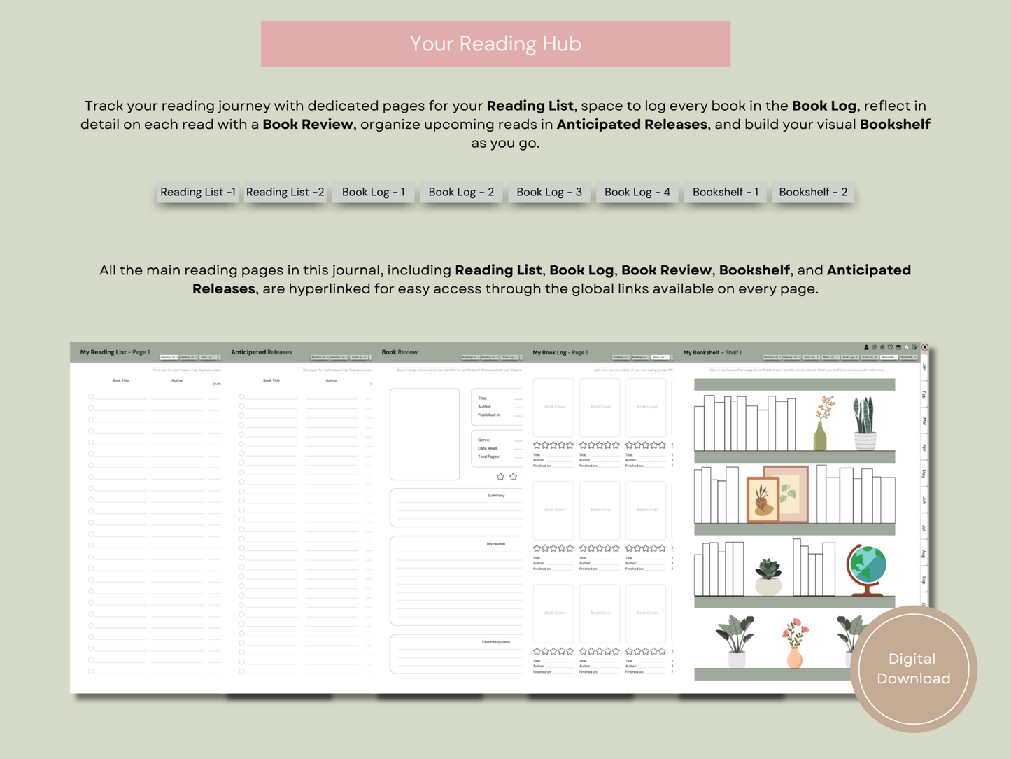 Mindful Reading Digital Journal
