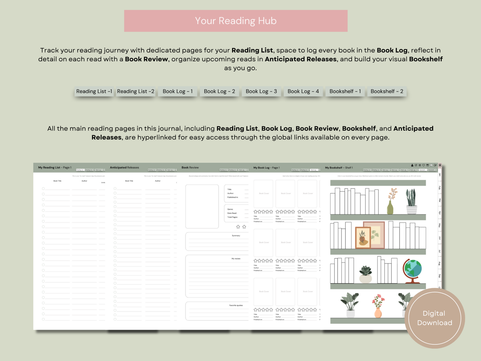 Mindful Reading Digital Journal